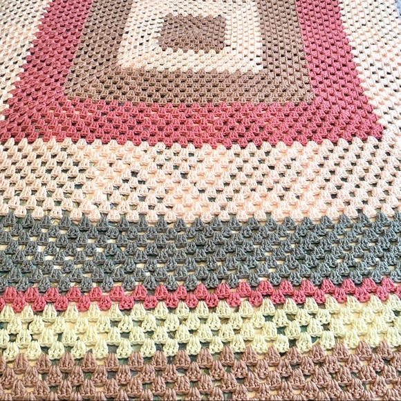 Multi coloured Crochet Blanket - Picture 12 of 12